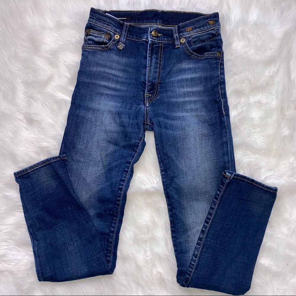 R13 High Rise Dark Wash Denim Jeans 24